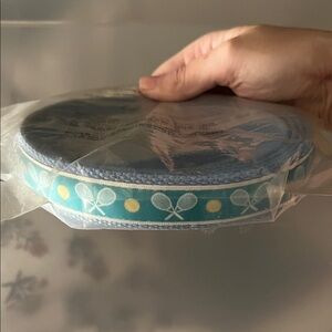 NWT! Large 1” Mark & Graham Dog Leash with Tennis Theme. Brass Fittings